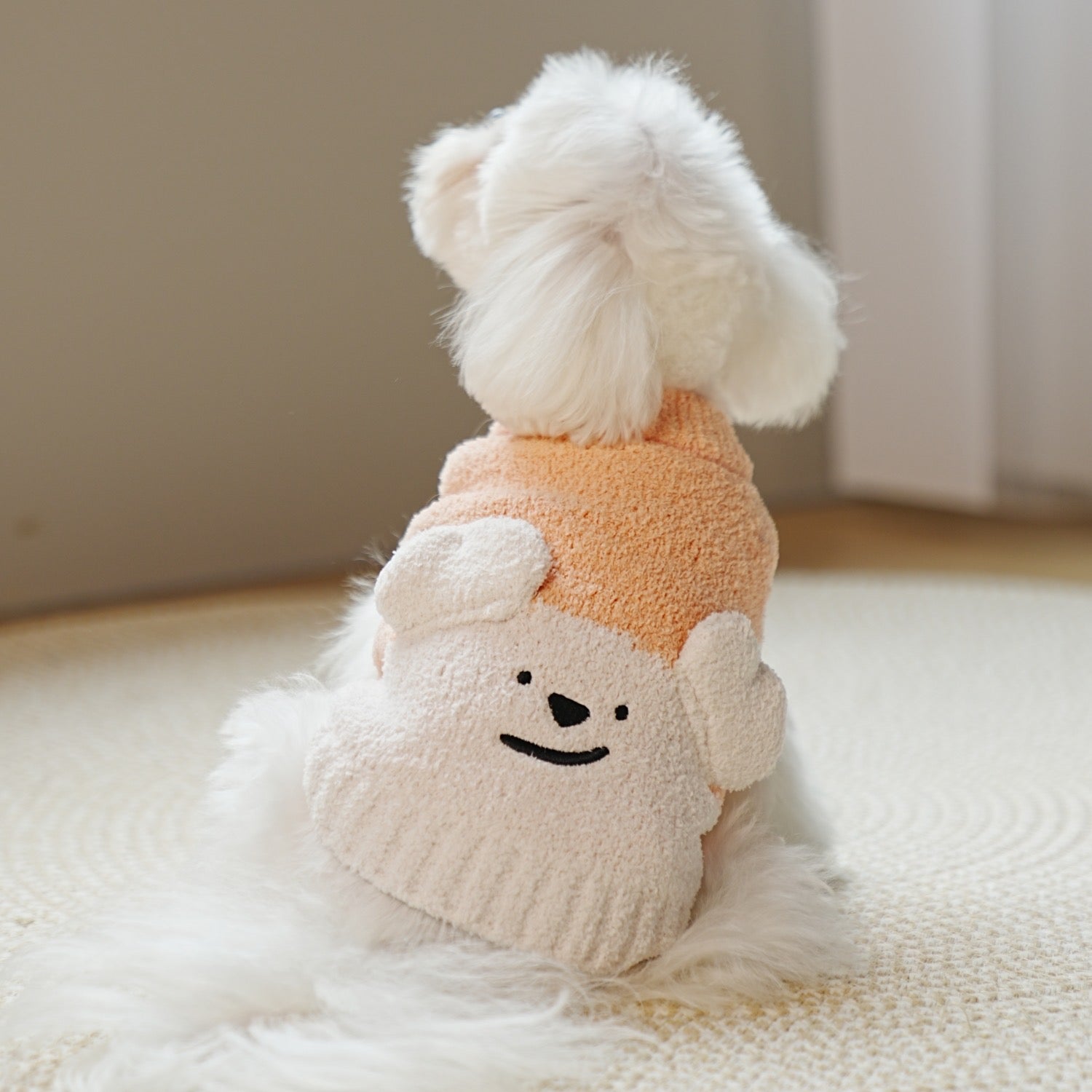 Soft Warm Bear Head Pattern Dog Cat Sweater