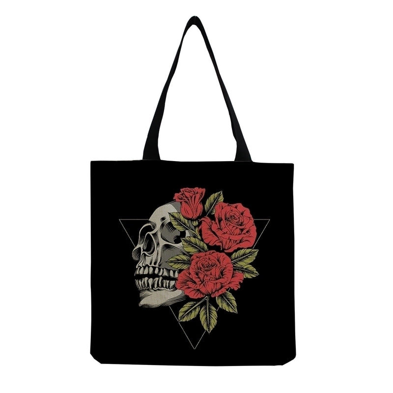 Unisex Casual Punk Skull Shopping Bags