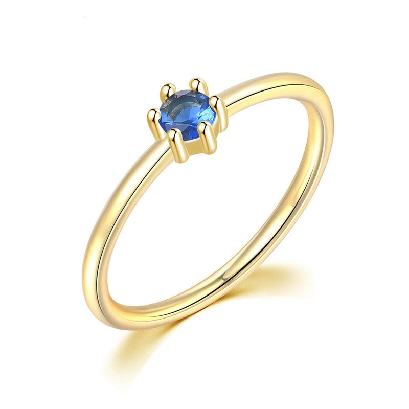 Glam Geometric Copper Gold Plated Zircon Rings