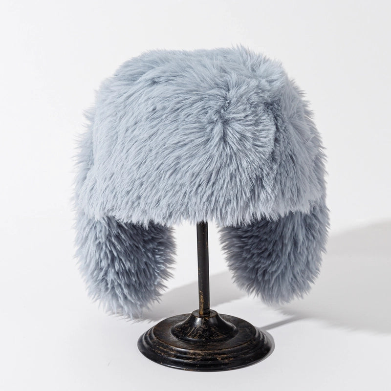 Women's Exaggerated Punk Streetwear Solid Color Eaveless Wool Cap