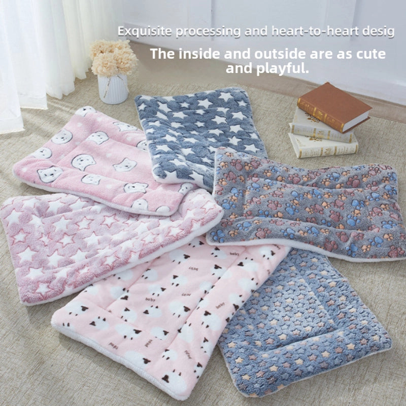 Pet Sleeping Mat Thickened Autumn And Winter Warm Mat Cat Dog Universal Blanket Mat Pet Mat