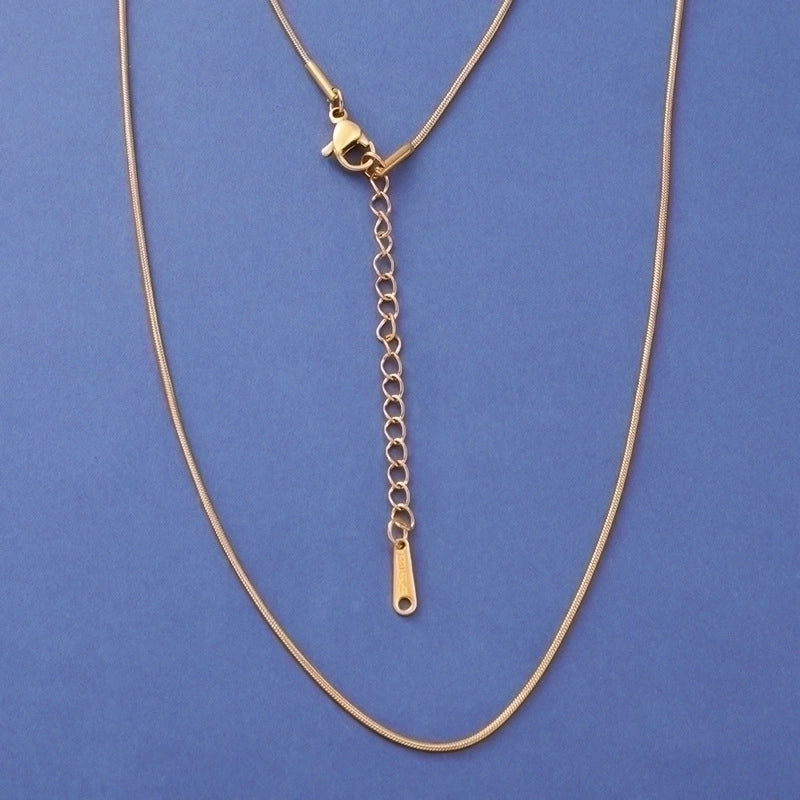 Fashion Solid Color Stainless Steel Plating Necklace