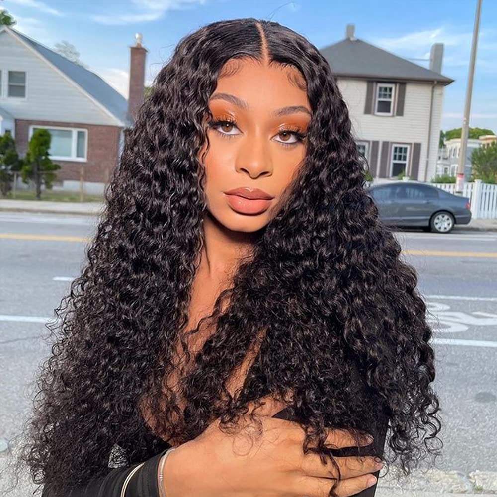 🔥Water Wave Highlight Ombre Color Invisi Strap Snug Fit 360 Skin Lace Frontal Wig Glueless Human Hair