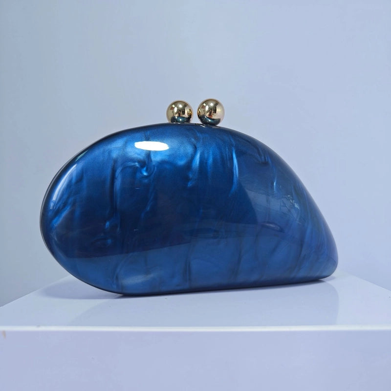 Green Arylic Solid Color Dumpling Shape Evening Bags