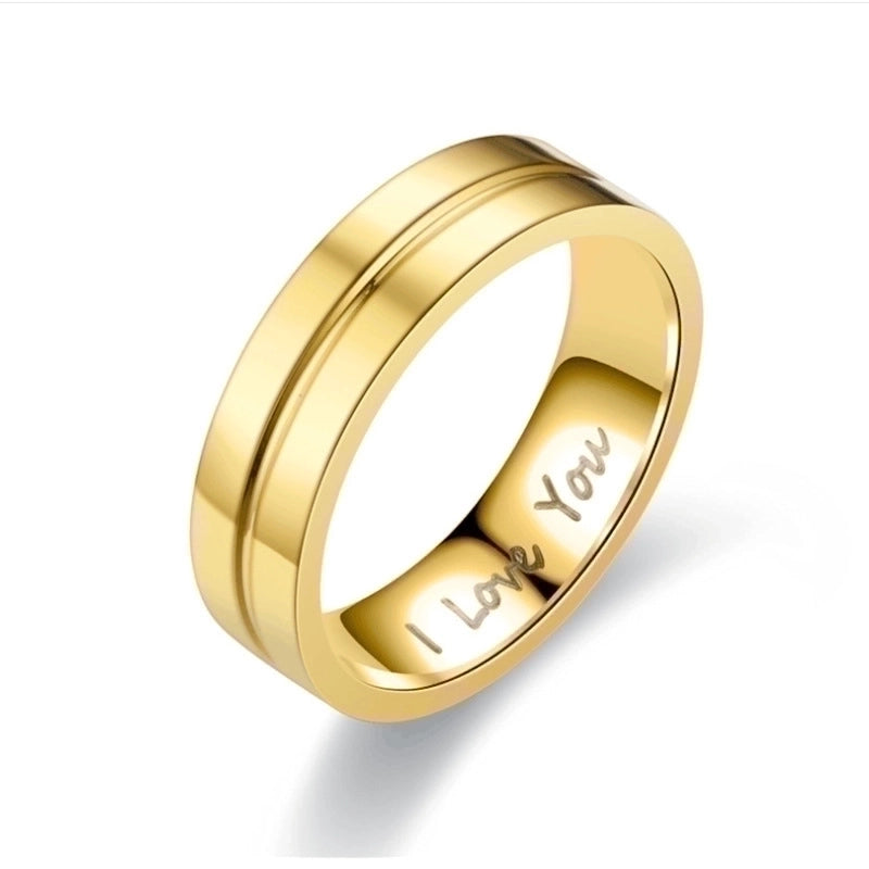 Fashion U Shape Stainless Steel 18K Gold Plated
