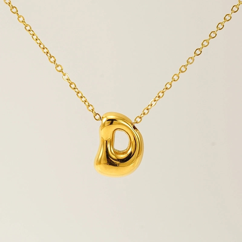 Basic Classic Style Letter 304 Stainless Steel 18K Gold Plated Plating Pendant Necklace