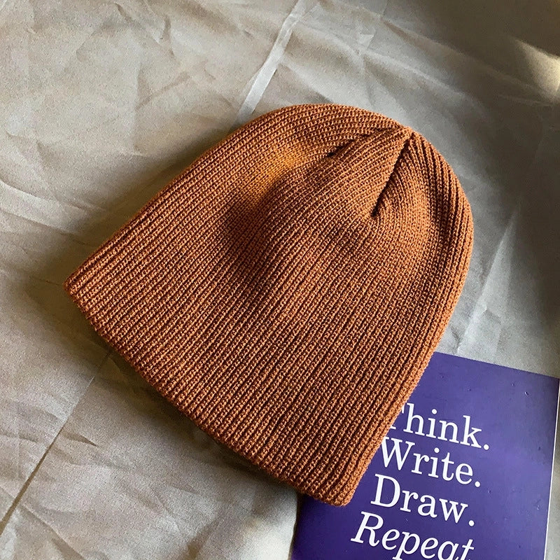 Unisex Basic Solid Color Eaveless Wool Cap