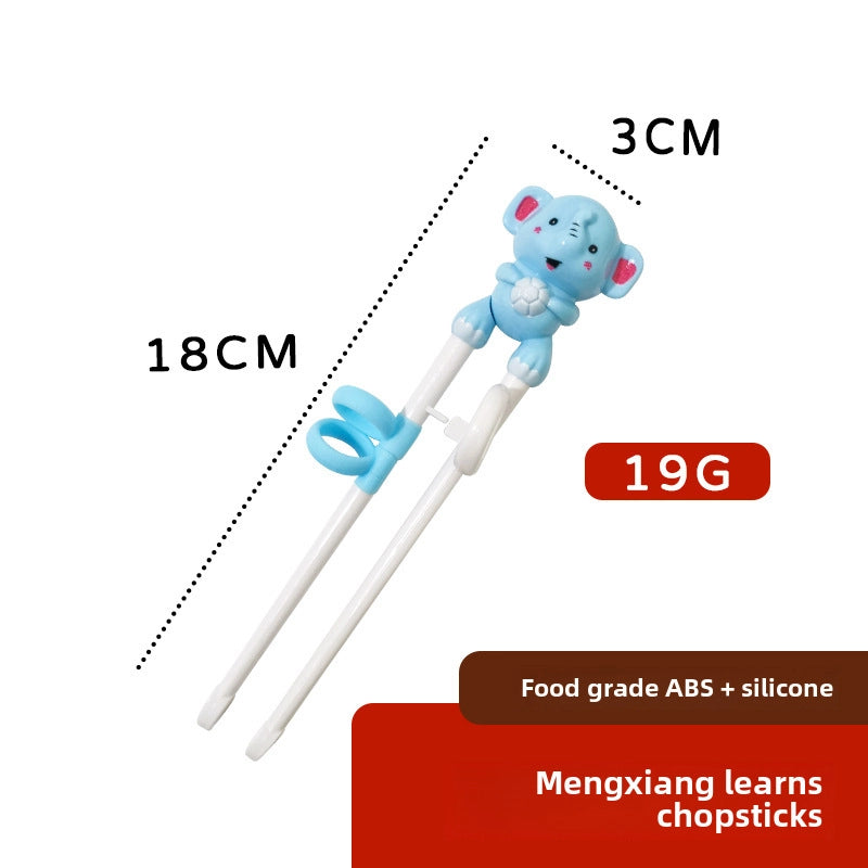 Portable Feeding Children's Tableware Set Cartoon Learning Chopsticks Training Chopsticks 304 Stainless Steel Spoon Fork
