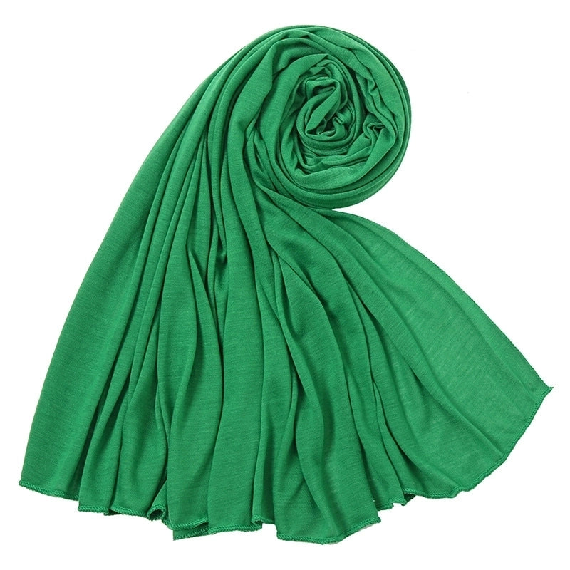 Women's Minimalist Solid Color Mercerized Cotton Winter Scarves
