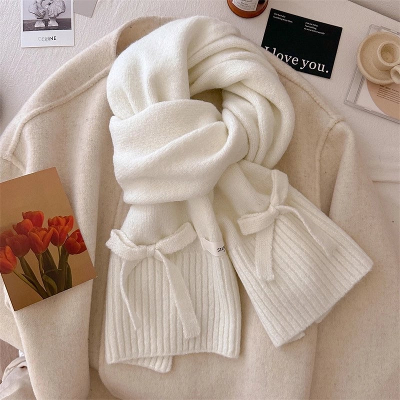 Women's Cute Sweet Solid Color Spandex Polyester Acrylic Scarf