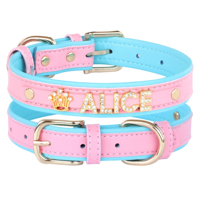 Personalized Rhinestone Dog Cat Collar