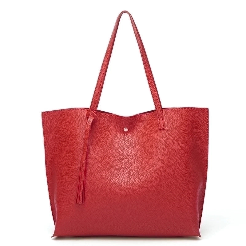 Large Pu Leather Fashion Bucket Bag Hander Bag