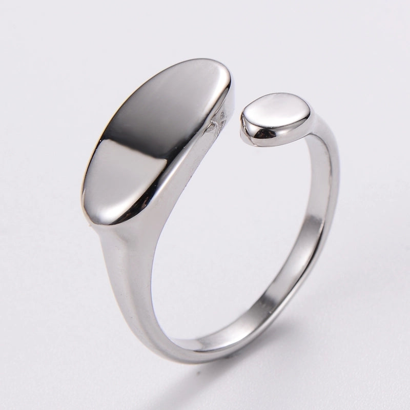 3 Pieces Stainless Steel 18K Gold Plated Fashion Inlay Hand Number Bow Knot Zircon Open Ring