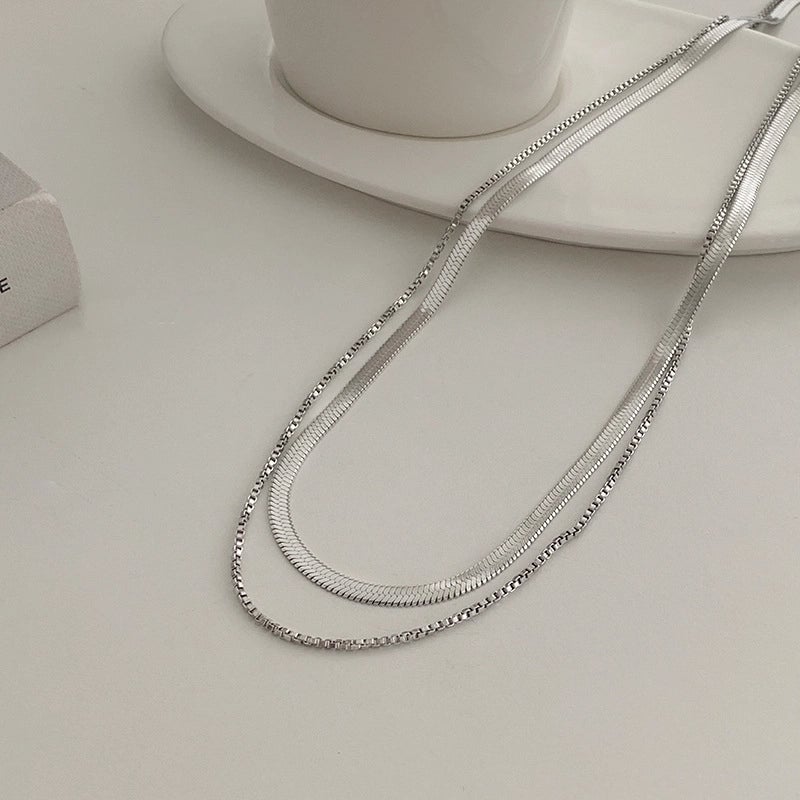 Minimalist Commute Solid Color Stainless Steel Titanium Steel Plating Necklace