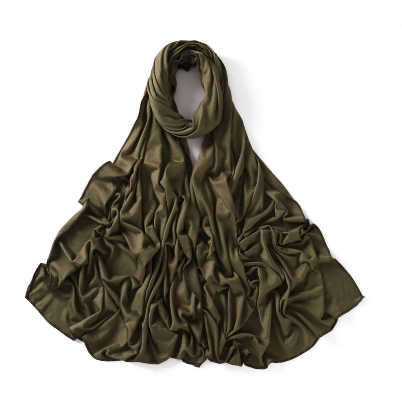 56 Color Optional Jersey Solid Color Mercerized Cotton Scarf Modal Long Scarf Jersey Cover Head Turban
