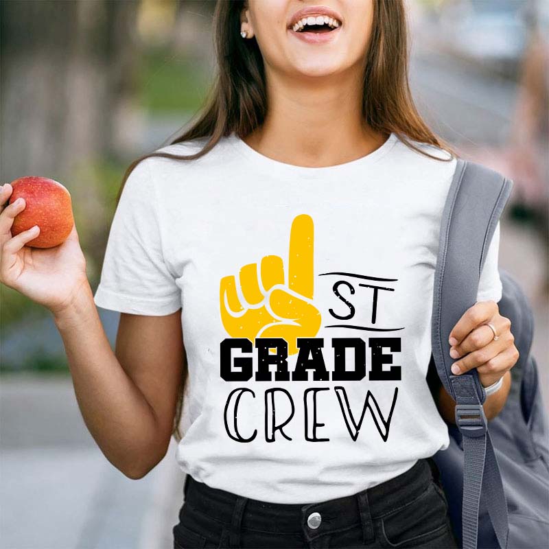 Personalized Grade Gesticulation Teacher T-Shirt