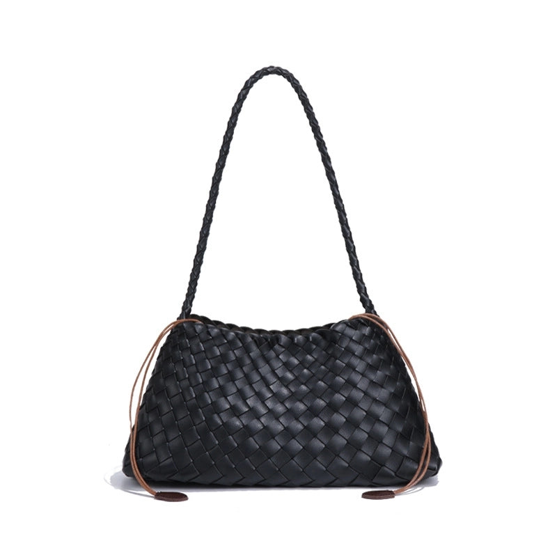 Women's Small Pu Leather Solid Color Streetwear Square String Shoulder Bag