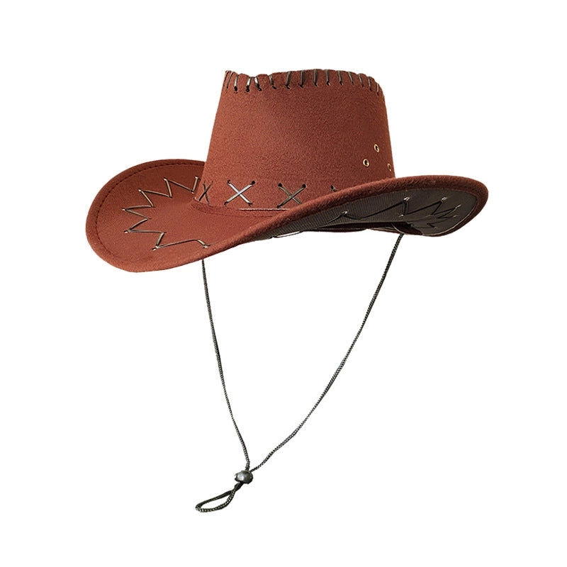 Women's Retro Vacation Solid Color Wide Eaves Cowboy Hat
