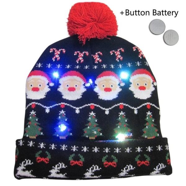 CHRISTMAS LED KNITTED BEANIES