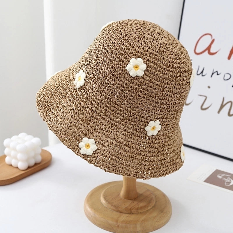 Women's Lady Flower Big Eaves Bucket Hat