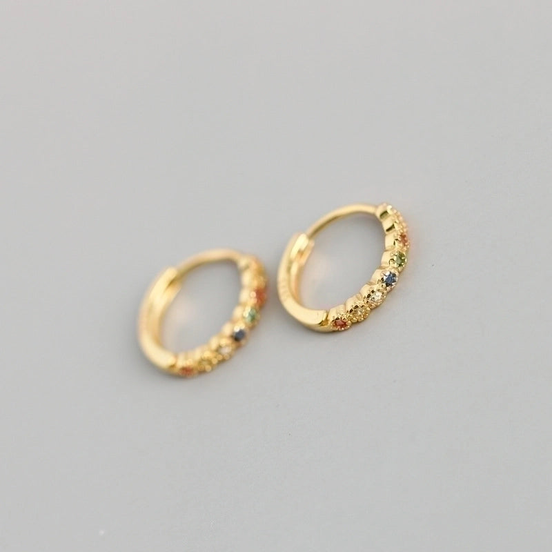 2 Pieces Minimalist Geometric Copper Plating Ear Studs 1 Pair