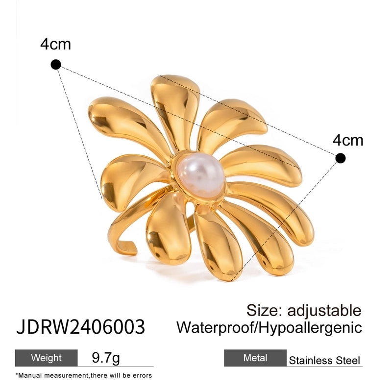 Minimalist Classic Style Geometric 304 Stainless Steel Plating Open Rings