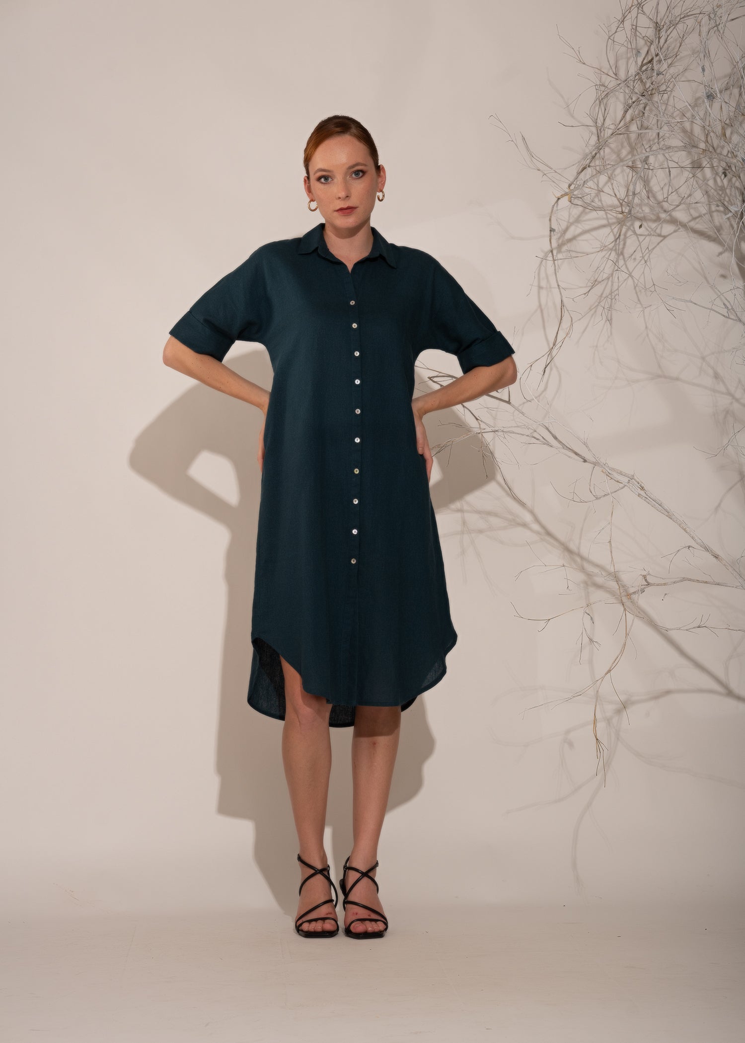 Basic Loose Fitted Shirt Dress