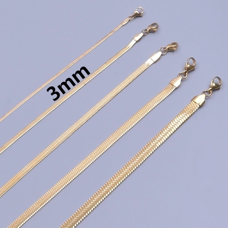 IG Style Geometric 201 Stainless Steel 18K Gold Plated Plating Bracelets Anklet Necklace