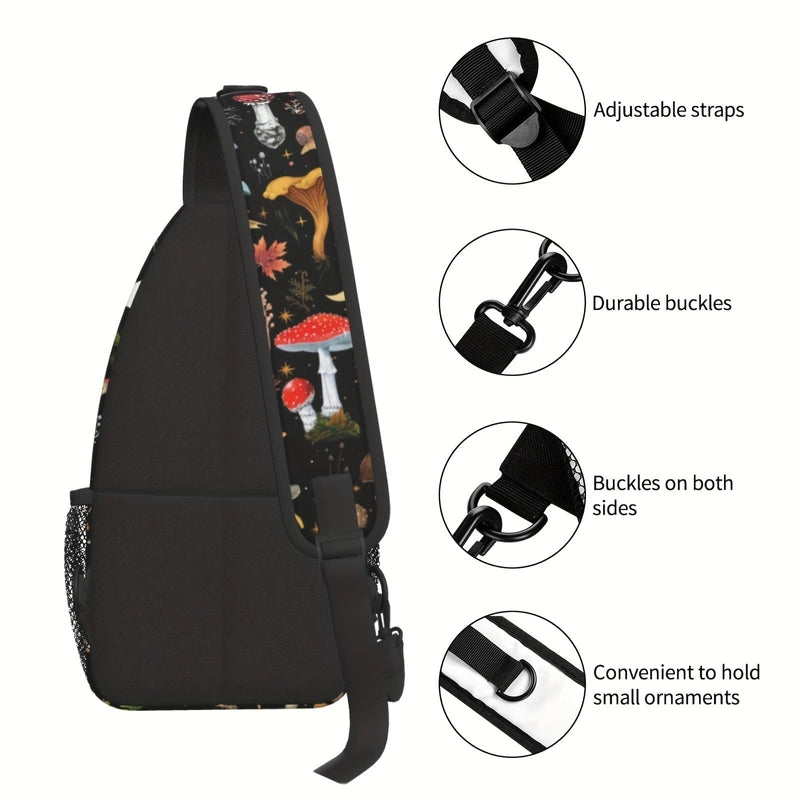 Football Chest Bag Basketball Rugby Baseball Sports Mushroom Chrysanthemum Boys And Girls Adult Shoulder Messenger Bag