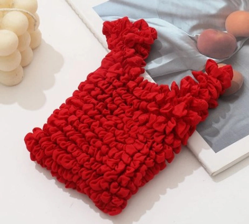 Casual Solid Color Chiffon Shopping Bags