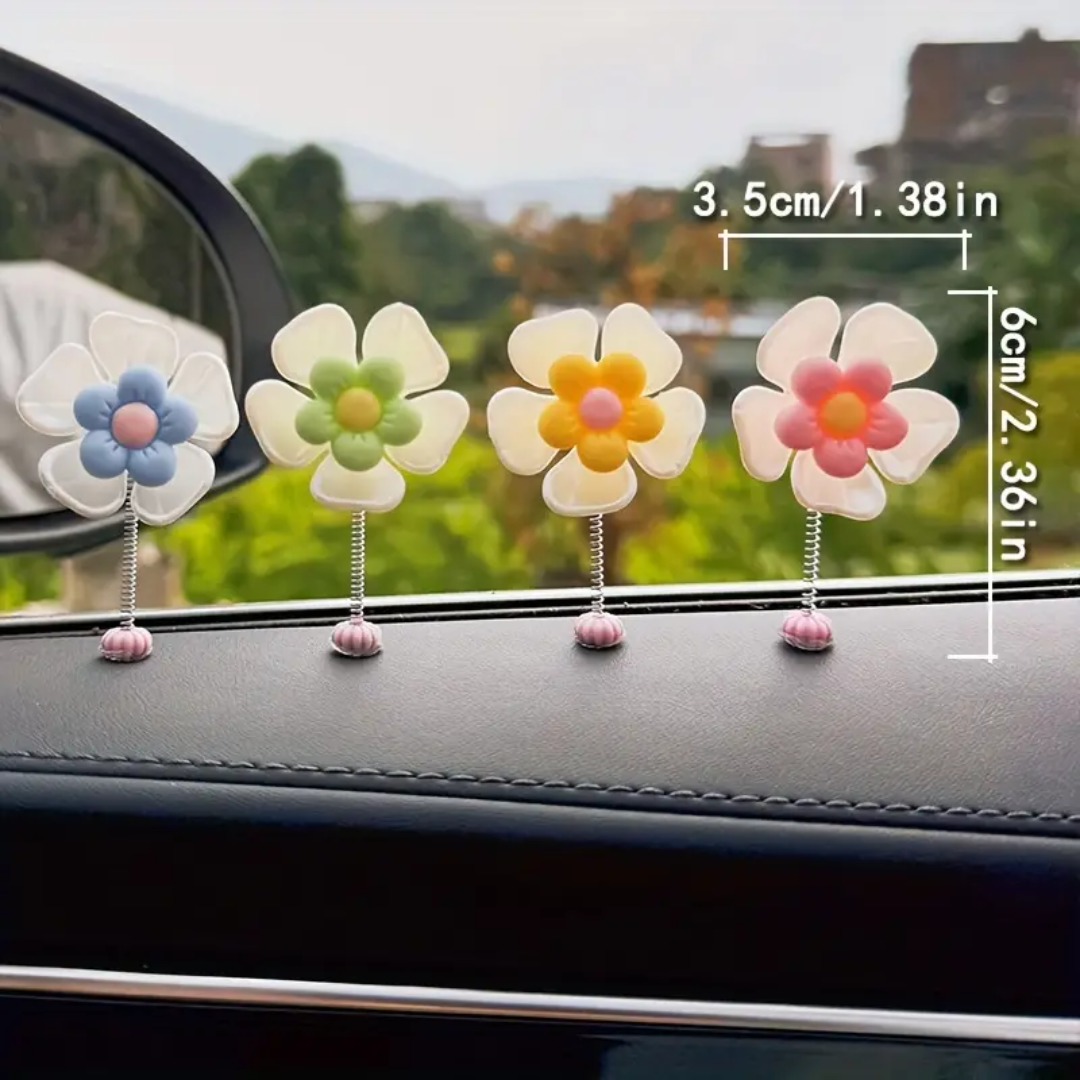 Shaking Flowers Car Dashboard Decoration