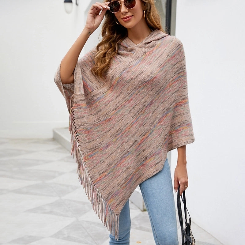 Women's Streetwear Stripe Polyester Tassel Shawl