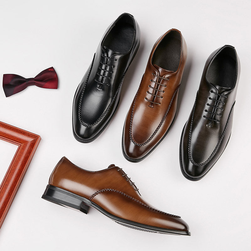 Men's Leather British Style Formal Oxford Shoes (In Stock)