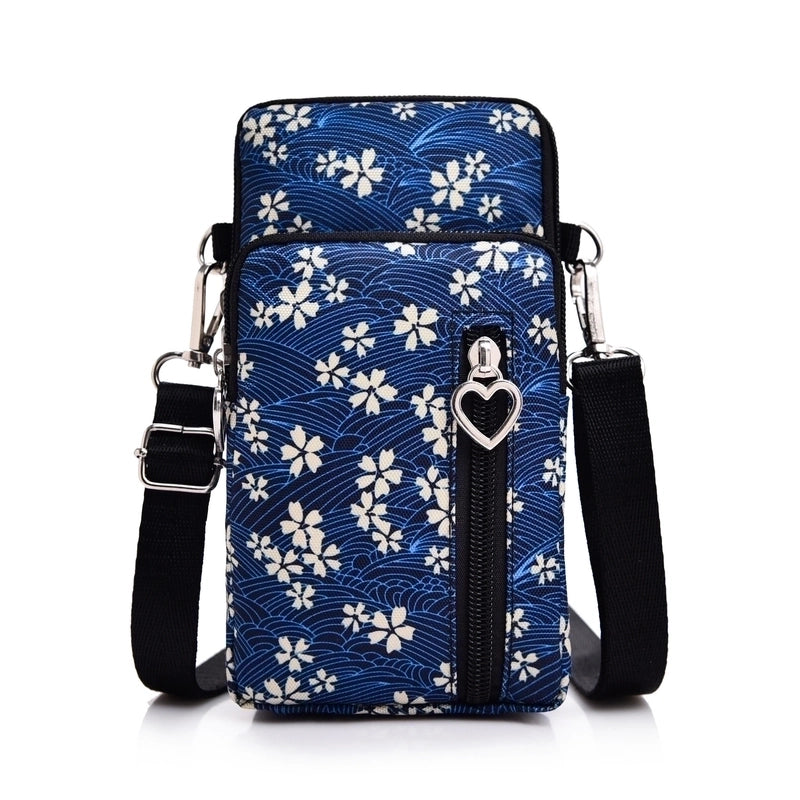 Women'S Nylon Solid Color Fashion Zipper Phone Wallet