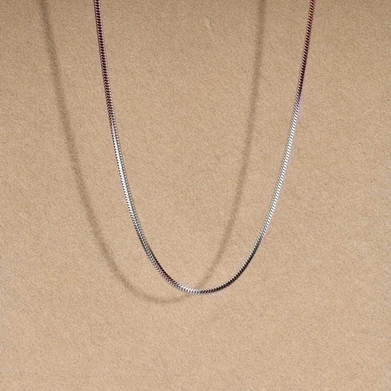 201 Stainless Steel Classic Style Plating Solid Color Necklace