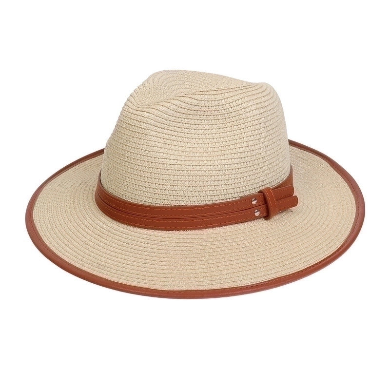 Women's Minimalist Commute Color Block Flat Eaves Sun Hat