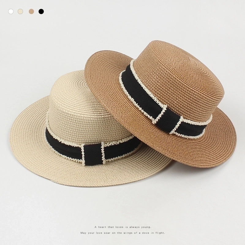Women's Vacation Solid Color Big Eaves Straw Hat