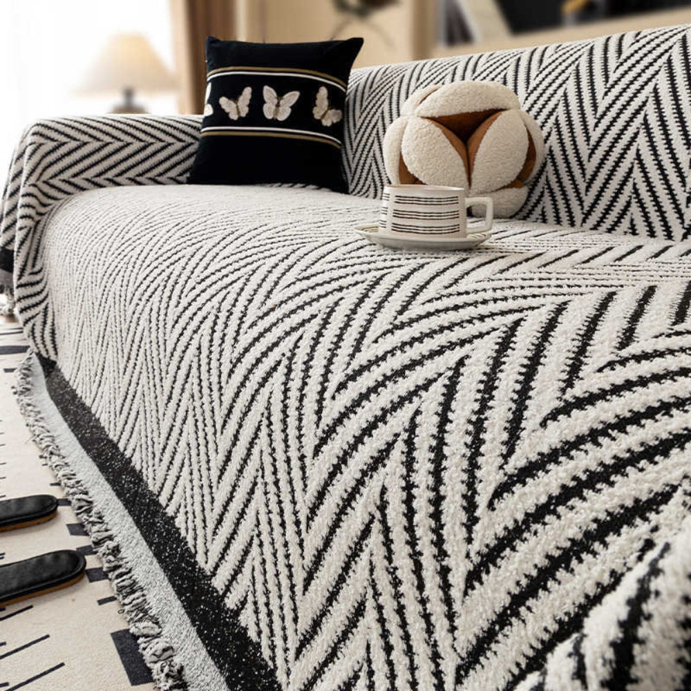 Marella Bohemian Sofa Cover Blanket with Tassels