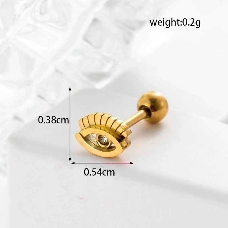 Ear Cartilage Rings & Studs Geometric 316L Stainless Steel  Plating