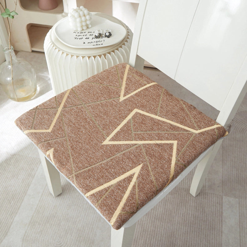 Minimalist Rhombus Cotton Chenille Seat Cushion
