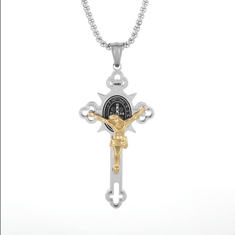 🙏 48% OFF🙏ST.Benedict Protection Cross Power Pendant Necklace