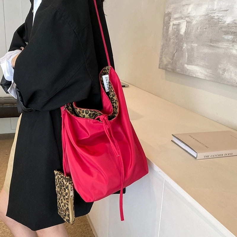 Women's Nylon Leopard Vintage Style Classic Style Square String Bag Sets Crossbody Bag