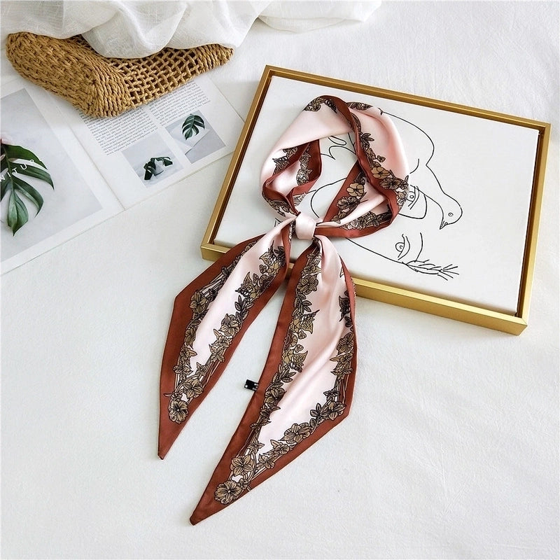 Unisex Sweet Polka Dots Polyester Printing Silk Scarves