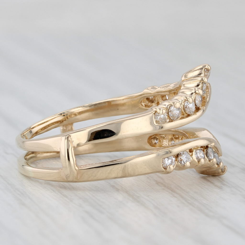 0.45ctw Diamond Ring Jacket Enhancer 14k Yellow Gold Size 9 Wedding