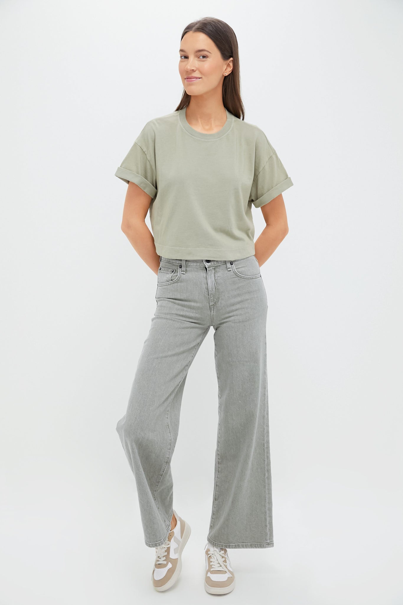 Pistachio Slim Wide Leg