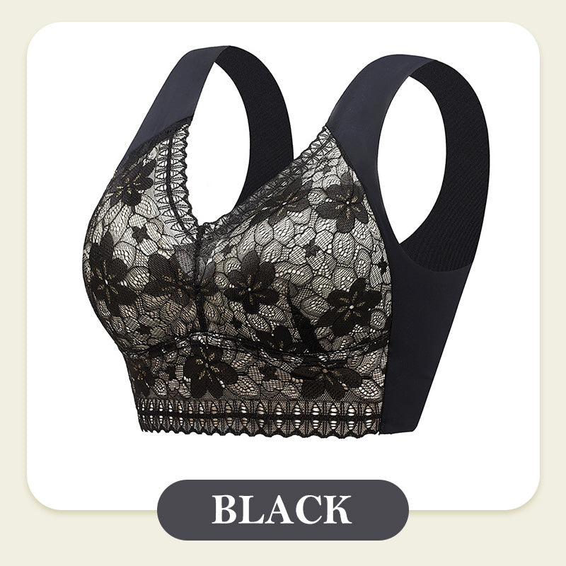 💕Women’s Breathable Soft Wire-Free Seamless Push-Up Lace Bra✨