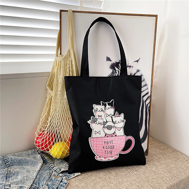 Women's Medium Nylon Animal Streetwear Square Zipper Shoulder Bag