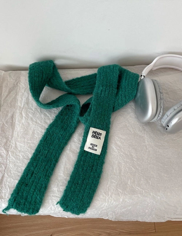 Women's Minimalist Solid Color Acrylic Scarf