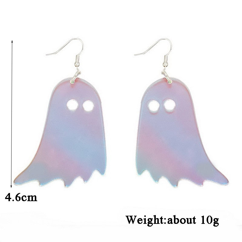 Iridescent Ghost Earrings