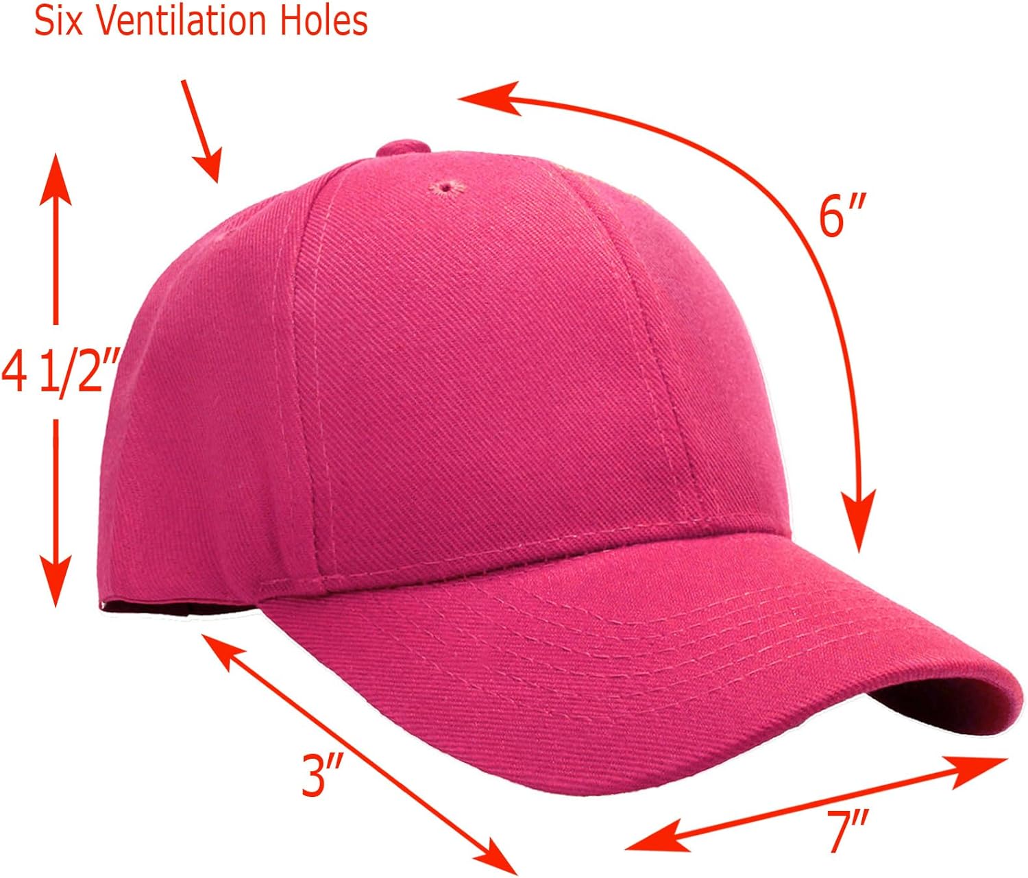 Falari Wholesale Bulk Lot 12-Pack Baseball Cap Adjustable Size Plain Blank Solid Color